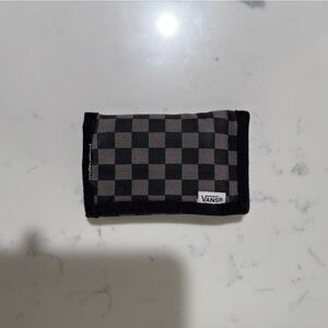 Vans Black & Gray Checkered Wallet